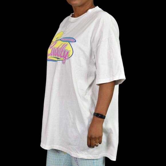 Vintage Tweety Bird Tee Warner Bros T Shirt Graphic White Cotton Crew Neck XXL - Picture 10 of 15